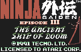 Ninja Gaiden III - The Ancient Ship of Doom